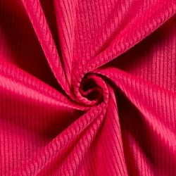 Tessuto Velluto a Coste Fucsia con coste larghe 4,5 mm | Tessuti Lupo