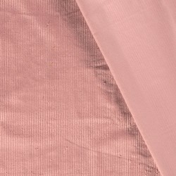 Tessuto Velluto a Coste Stretch Rosa Ballerina  larghe coste 4,5 mm | Tessuti Lupo