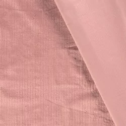 Tessuto Velluto a Coste Stretch Rosa Ballerina  larghe coste 4,5 mm | Tessuti Lupo