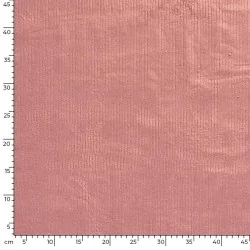 Tessuto Velluto a Coste Stretch Rosa Ballerina  larghe coste 4,5 mm | Tessuti Lupo