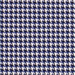 Tessuto jersey jacquard pied-de-poule blu e nero | Tessuti Lupo