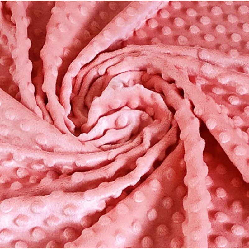 Tessuto Minky Rosa Salmone | Tissus Loup