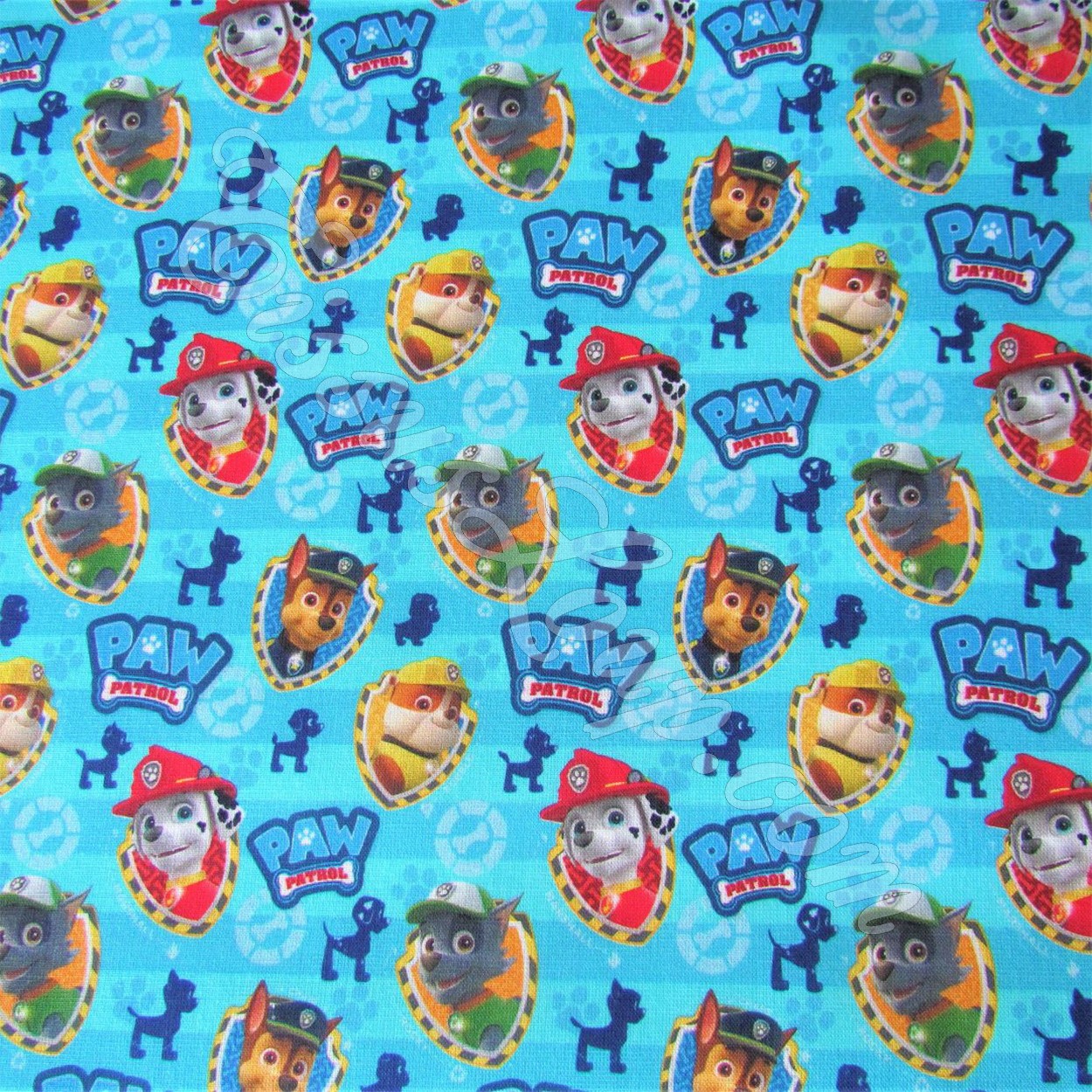 Tessuto Paw Patrol su Fondo Blu — 1