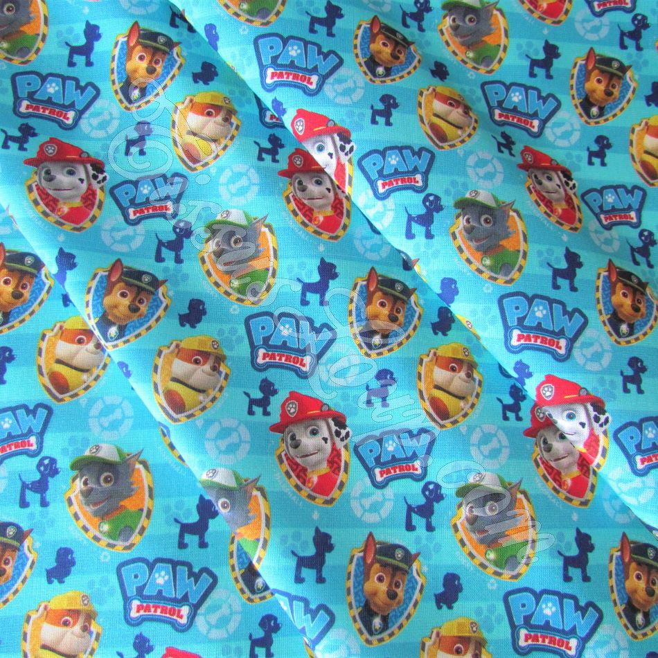 Tessuto Paw Patrol su Fondo Blu — 3