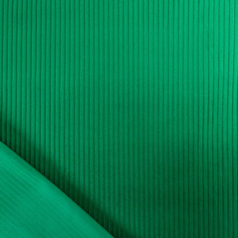 Tessuto Velluto a Coste Verde Basilico Coste larghe 5 mm — 3