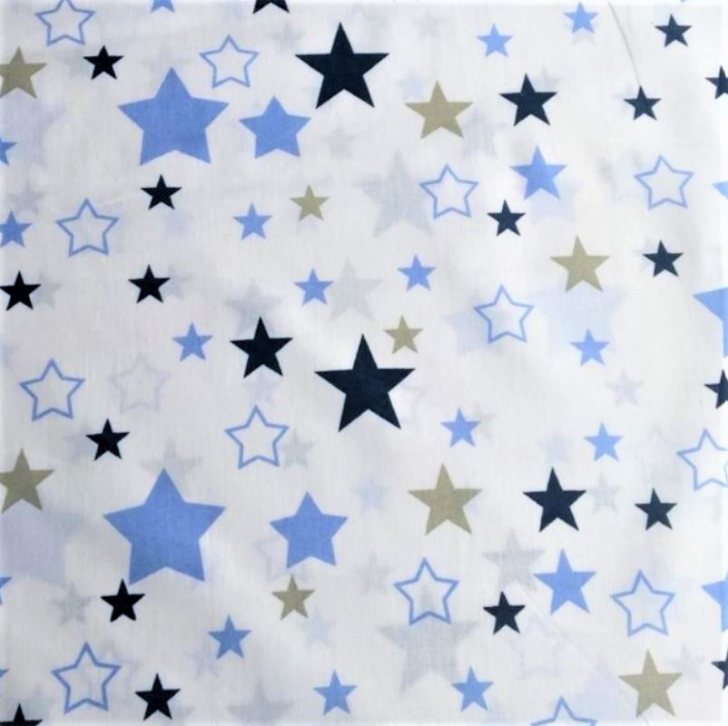 Tessuto stelle blu e grigie — 4