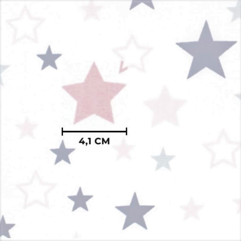 Tessuto stelle blu e grigie — 3